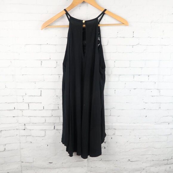 HEIMISH USA BLACK HALTER HIGH NECK WITH LACE BABY DOLL DRESS SIZE MEDIUM - Picture 7 of 9
